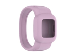 Pulseira De Relógio Lurelia Para Garmin Vivofit Jr3 Sem Fivela Silicone Pure Color Roxo Claro