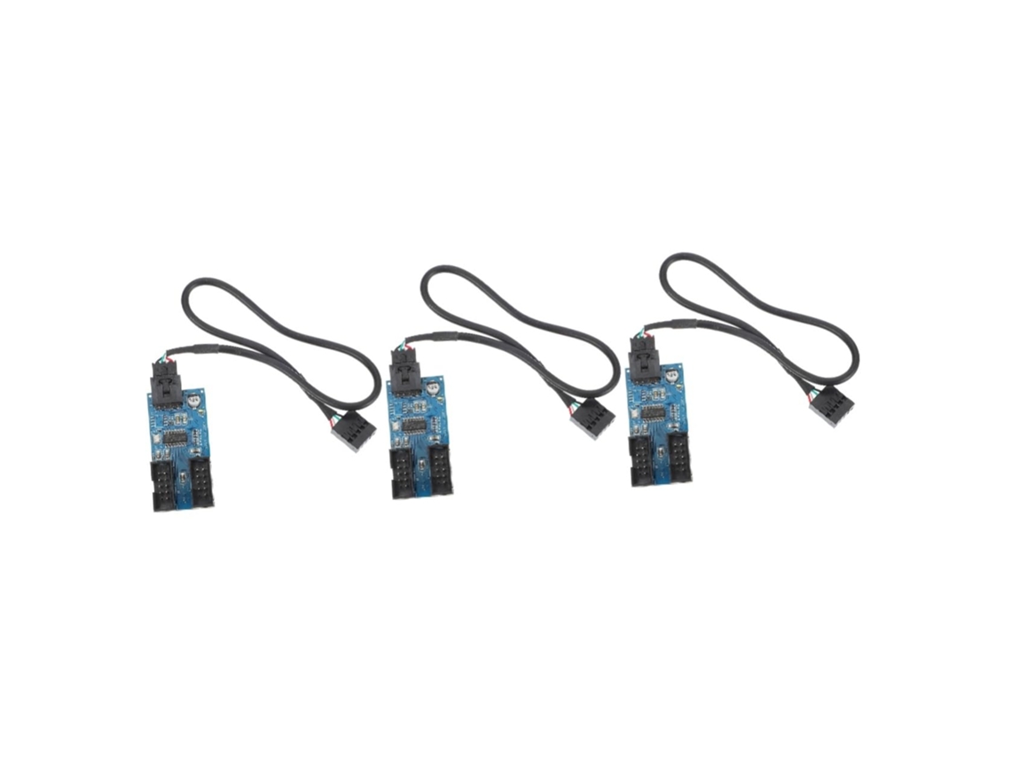 Conjunto De 3 Conversores Cabeçalho Usb, Extensores, Hub Usb Saída