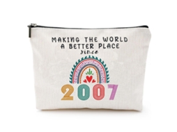 MEOIRUERY Bolsa De Cosméticos De Design Moderno Com Impressão Dupla Face, Bolsa Portátil De Grande Capacidade, Material À Prova Dágua Fácil De Limpar, Bolsa De