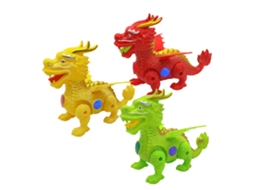 Lanterna Portátil de Dragão com Luz e Música Brinquedo para Ano Novo, Fly Dragon em Três Cores Aleatórias LAXISCREED