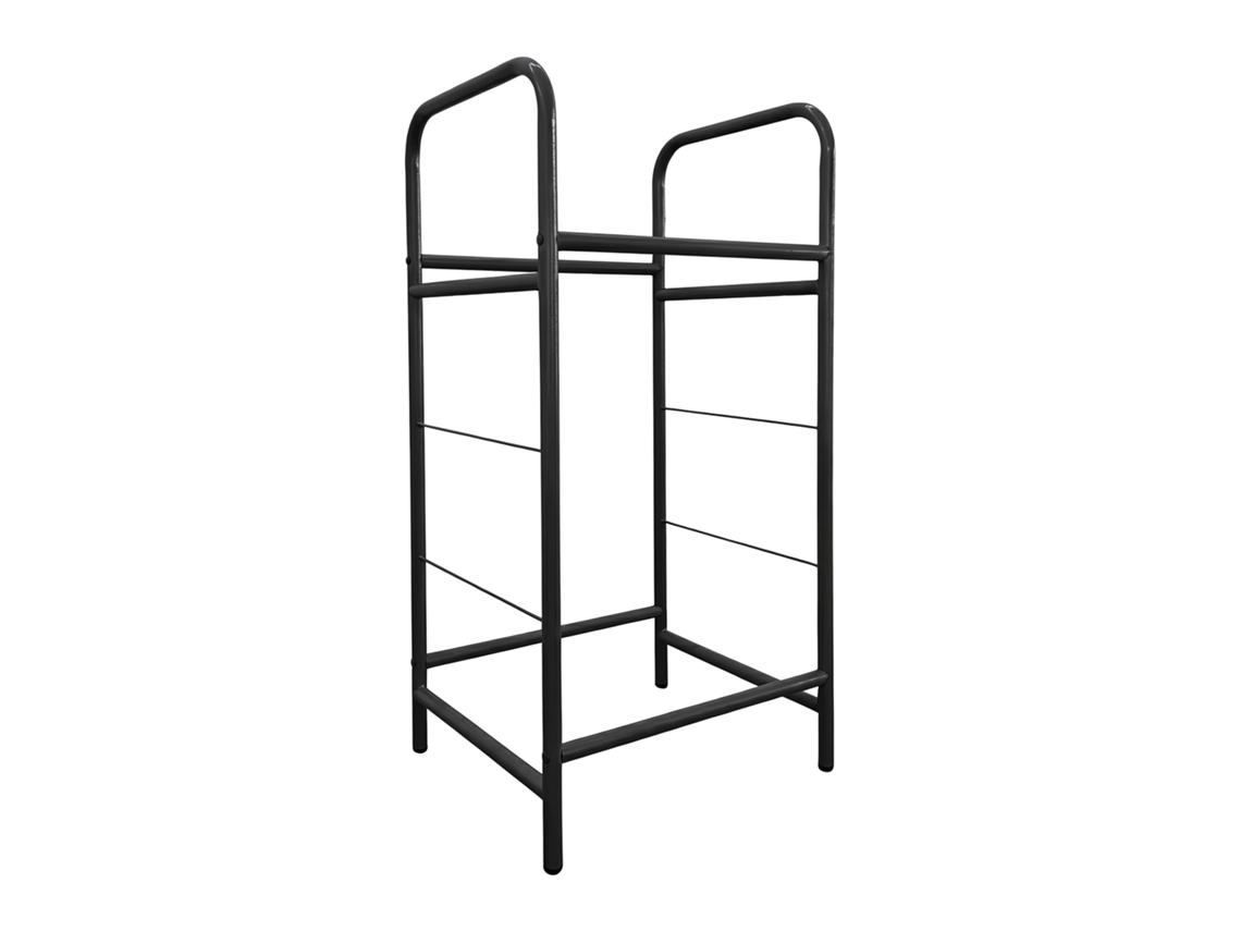 Relaxdays Suporte Para 4 Pneus, 106x53x46 Cm, 200 Kg, Aço, 2 Níveis, Preto
