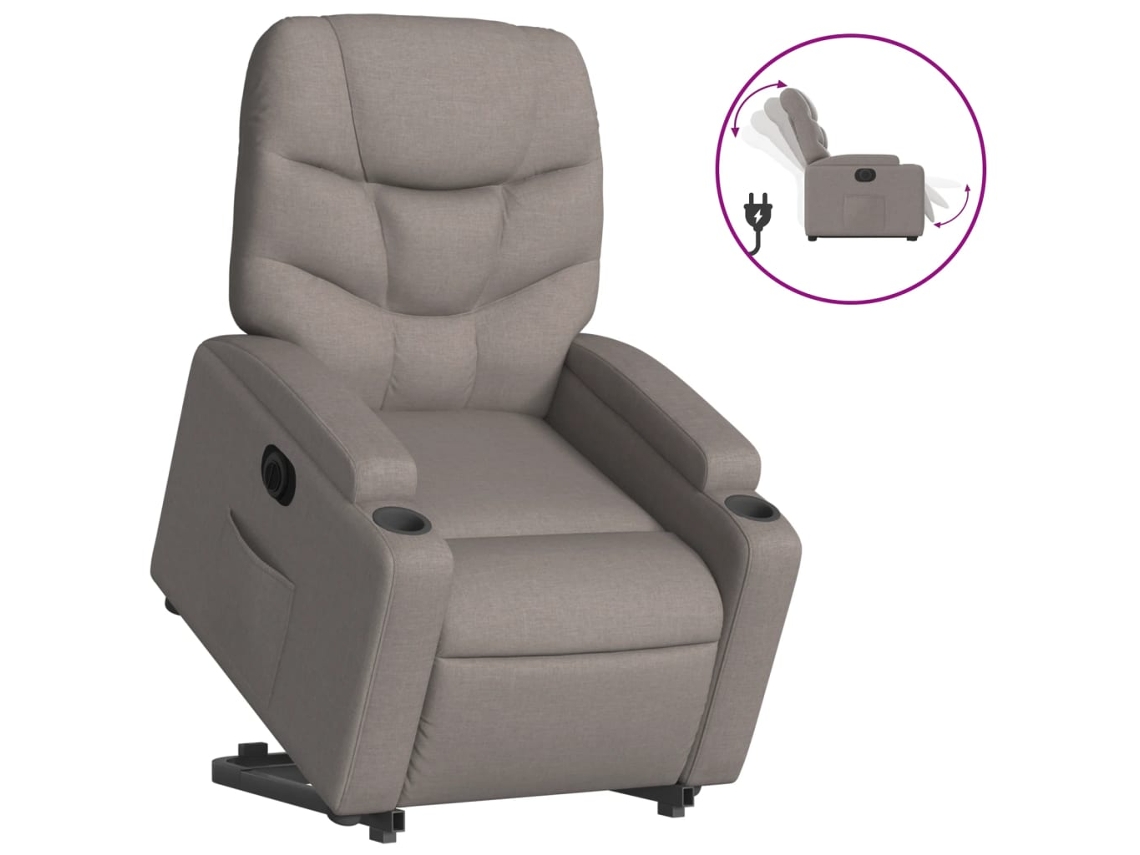 Electric Stand Up Recliner Chair, Electric Stand Up Recliner Chairs Vidaxl Cinzento-acastanhado Tecido