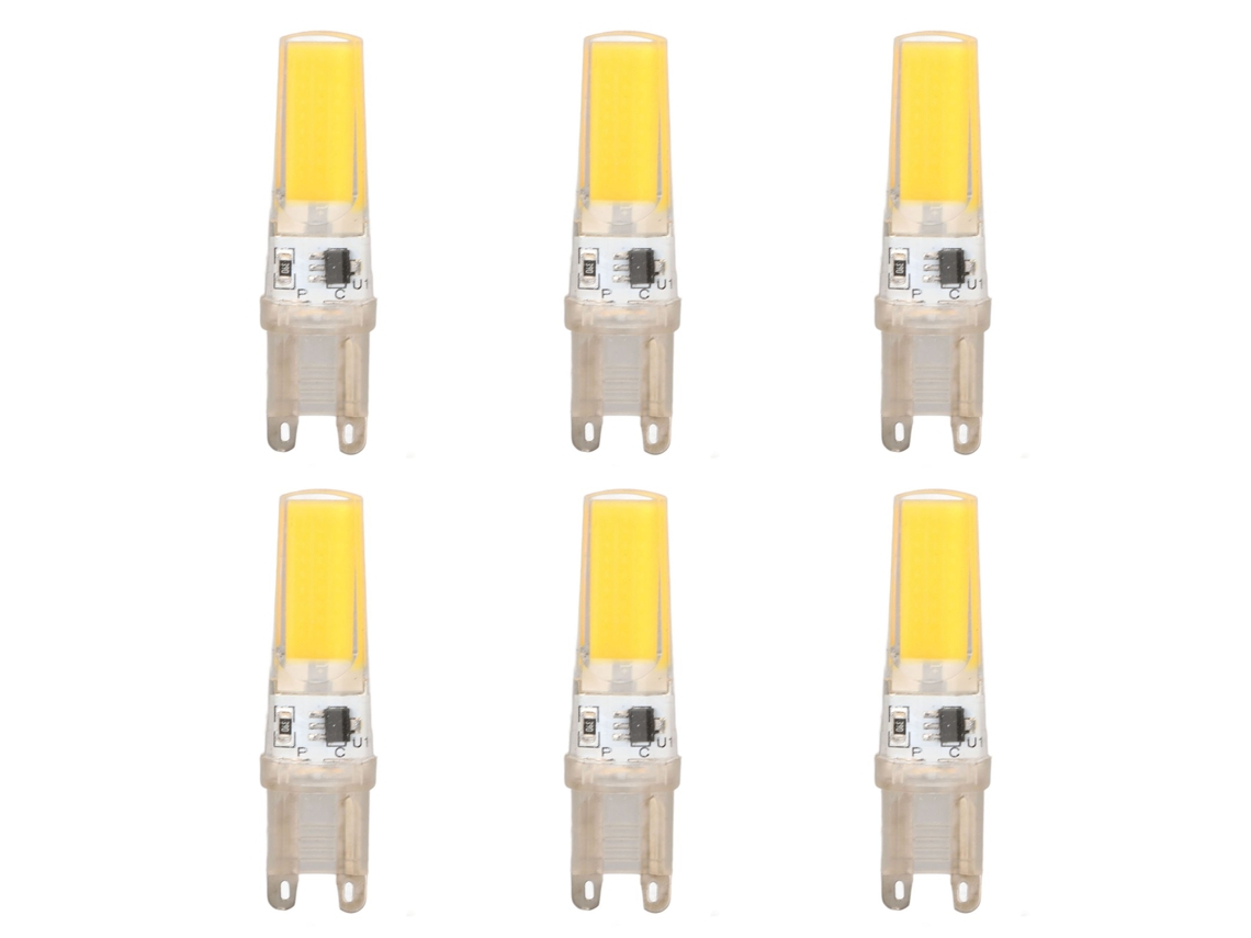 Rebe-6 Peças De Bombilla Led G9 Cob Regulável 220v Substituto Para Lâmpadas De Parede E Mesa