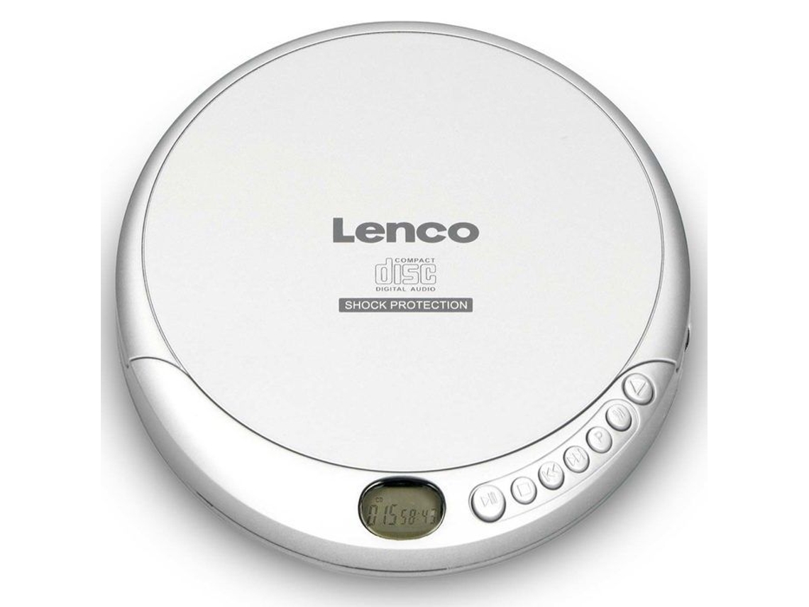 Lenco Cd-201si - Leitor De Cd Portátil Com Proteção Contra Impactos - Prata