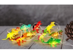 Luzes fairy de dinossauro, 10 LEDs, 2m, decoração de quarto infantil e festas | S/MARCA