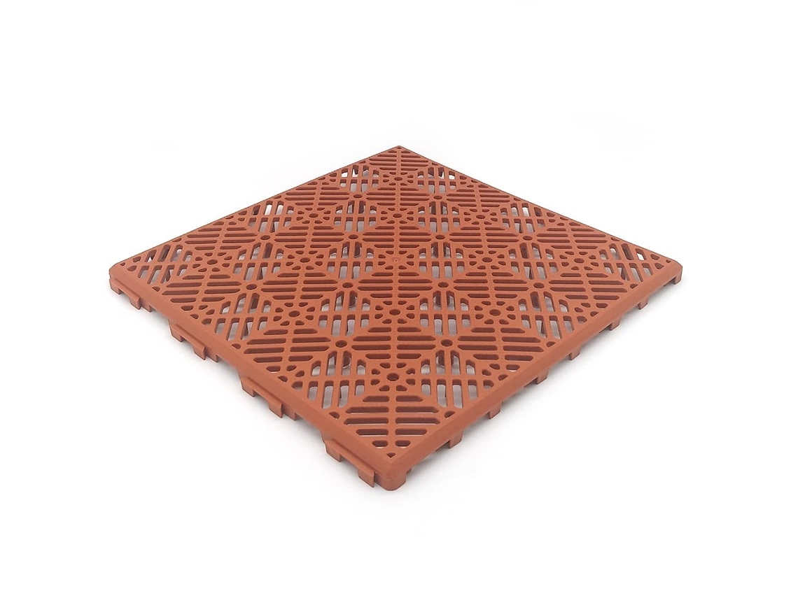Pack 36 Estrados Auto ventilados 30x30x1,5cm Piscinas, Terraços, Decks Flutuantes, Relva Artificial, Canis, Arrumos... ANTIHUMEDADES (+3m² Terracota)