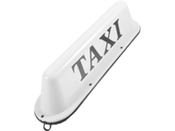 Sinal Luminoso De Táxi Em Plástico Branco, Fácil De Instalar