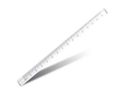 Réguas triangulares transparentes Alasum, conjunto de 8 peças, leves e seguras para estudantes e professores em desenhos.