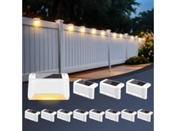 Kit com 12 Luminárias Solares para Escadas, Impermeáveis AQUAFORGE