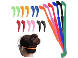 Pacote com 6 Tiras de Silicone Antiderrapantes para Óculos Pares Presilhas Orelha, Armações Es Portivos Crianças e Adulto GOKOCO