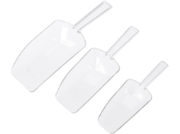 Conjunto De 3 Colheres Medidoras Plástico Transparente