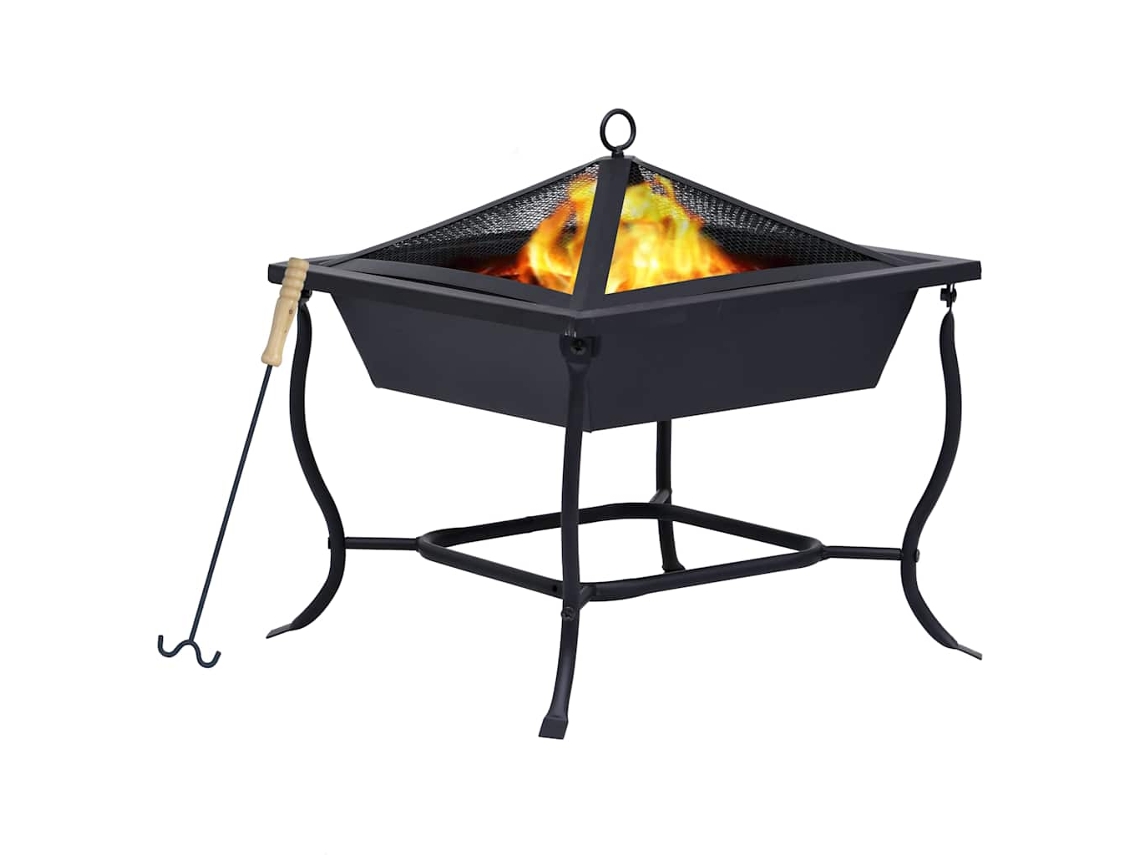 Vidaxl Braseira 42x42x45 Cm Aço Preto