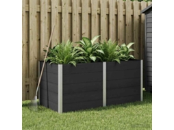 Vidaxl Canteiro De Jardim Elevado Preto 200 X 100 X 91 Cm