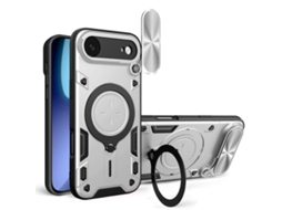 Capa Para Iphone Air - Textura De Cd - Suporte Magnético Deslizante - Proteção Para Câmera