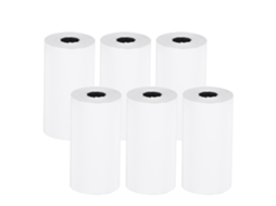6 Rolos De Papel Térmico 57x30mm Para Impressora Pequena Acessório De Impressão Profissional