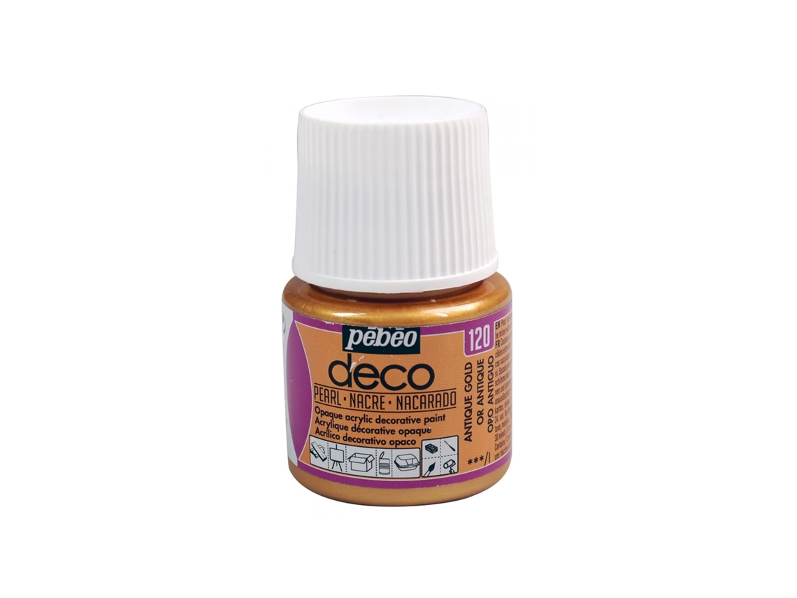 Tinta Acrílica PÉBÉO (Opaca - Perolada Ouro Antigo 45 ml)