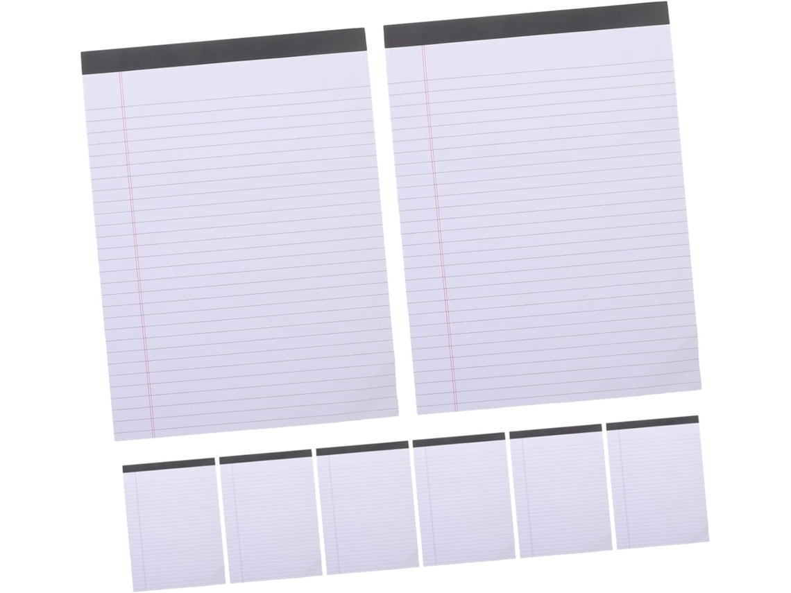8 Peças Blocos-notas Juridiques Lignés Épaisses Papel Interligne Carnets Portáteis Destacáveis Para Maison