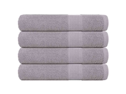 Vidaxl Toalhas De Sauna Frogn 4 Pcs 80x200 Cm 360 G/m² Cinzento