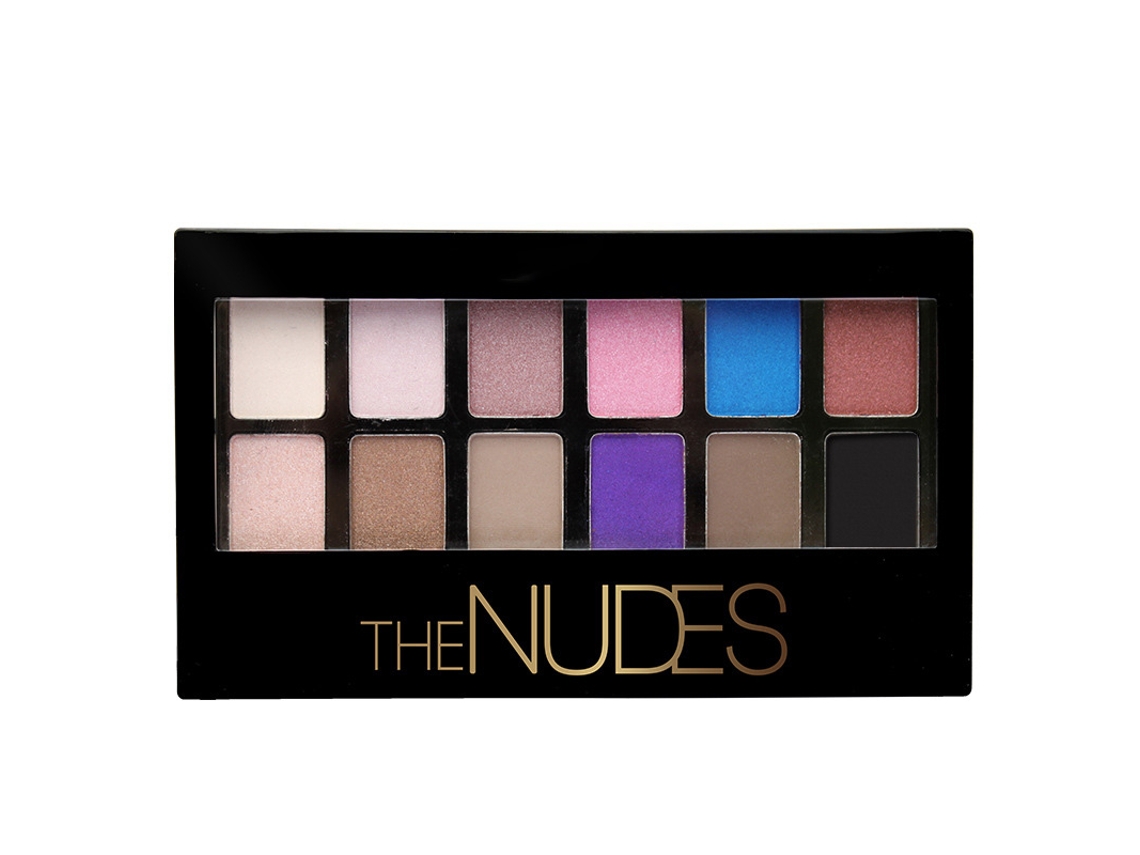 Paleta De Sombras De Ojos Mezclada Mate, Glitter Y Perla Con 12 Colores