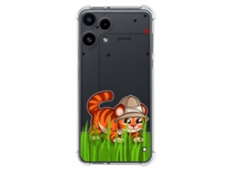Capa Tumundosmartphone Transparente De Silicone À Prova De Choque Para Nothing Phone 3a Lite 5g Com Estampa De Tigre