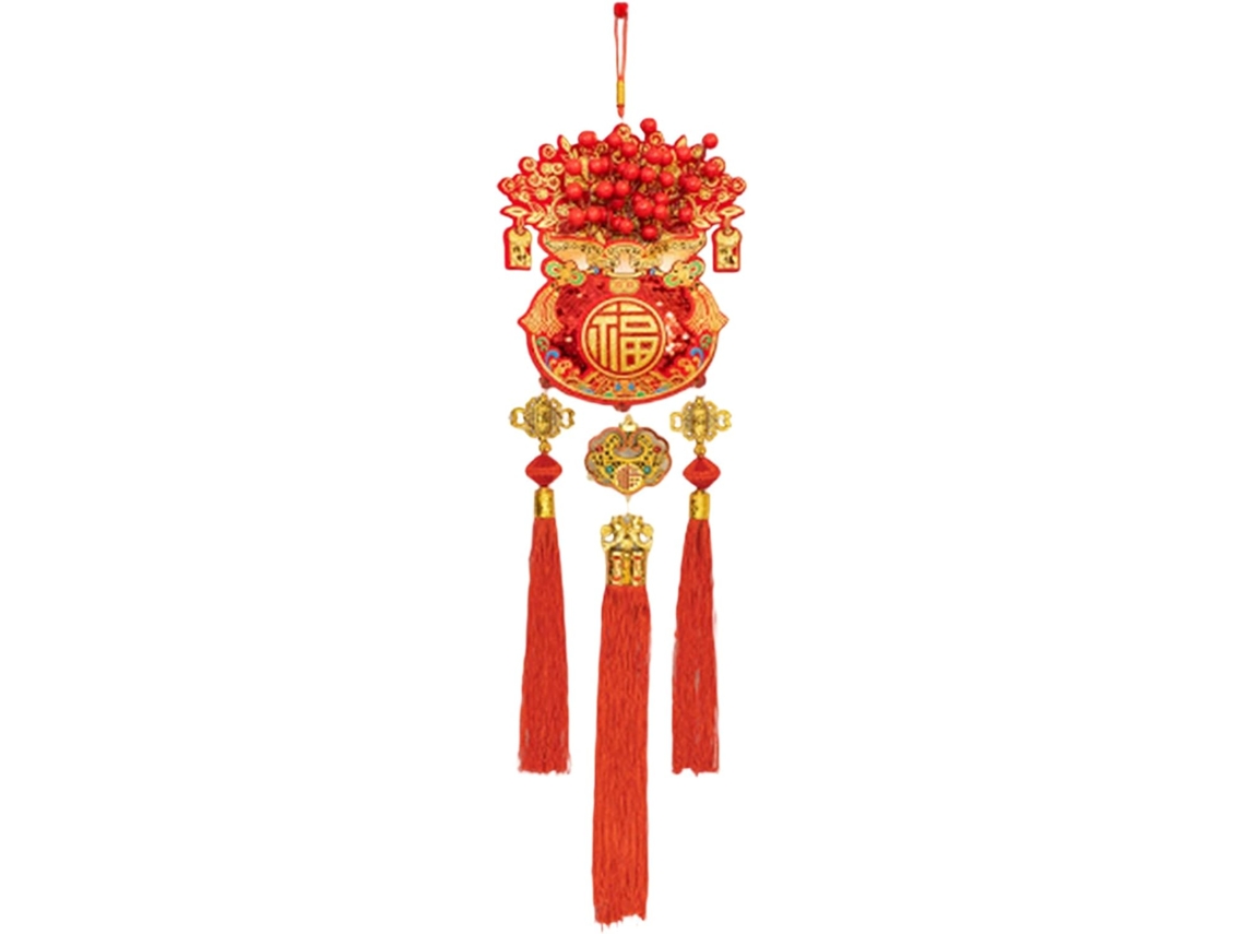 Decorações Chinesas Pingente Chinês 2026 Decoração Parede Festival Primavera Asiático Quarto Entrada Varanda GOKOCO