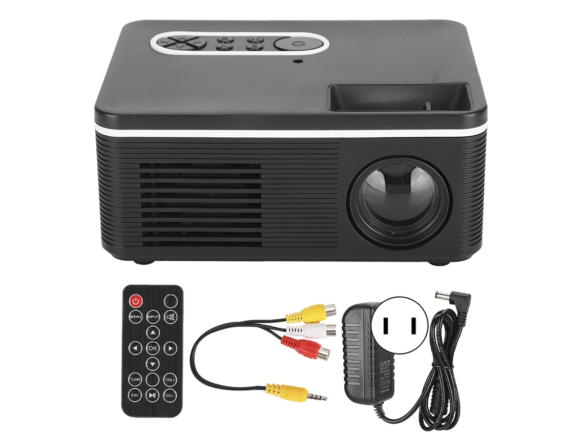 Projetor Portátil Mini Led 1080p para Casa, Festas e Cinema em Casa, 100‑240vus