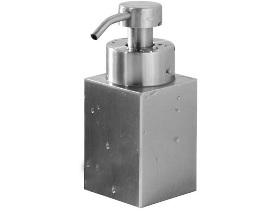 Dispensador De Sabonete Quadrado Recarregável, Feito De Aço Inoxidável 304, Frasco Para Desinfetante Para As Mãos.