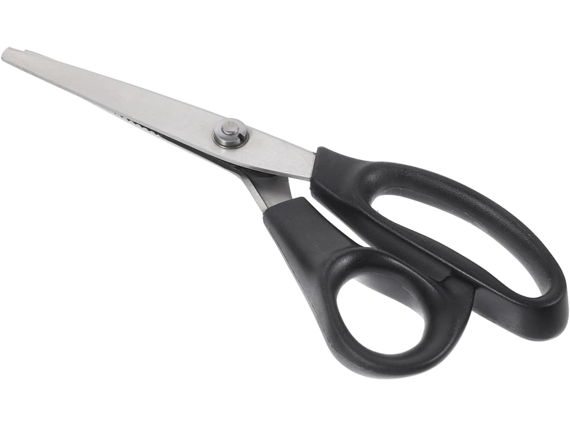 Tesoura Multifuncional Curva, Azul, Ergonômica, Corte De Precisão, Para Hobbies.