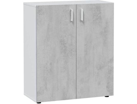 Roupeiro HABITDESIGN Branco - cimento (Melamina, PVC - 80 x 92 x 37 cm)