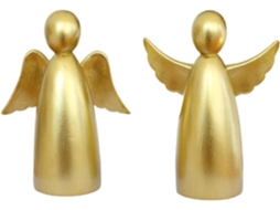 Estatuetas natalinas SFUSHOS em resina para decoração de mesa ou festa