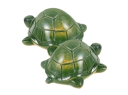 Conjunto De 2 Puxadores Decorativos Para Banheiro Com Design De Tartaruga Marinha, Tampas De Rosca De Cerâmica Slowmoose