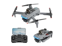 Drone P15 com Câmera Dupla 4K para Evitar Obstáculos em 360 1 Bateria Duração Da Bateria: 20 Min Cinza