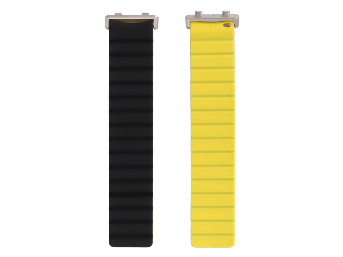 Aetheria pulseira Magnética de Silicone para Oppo Watch 2 Preto Amarelo (46mm)