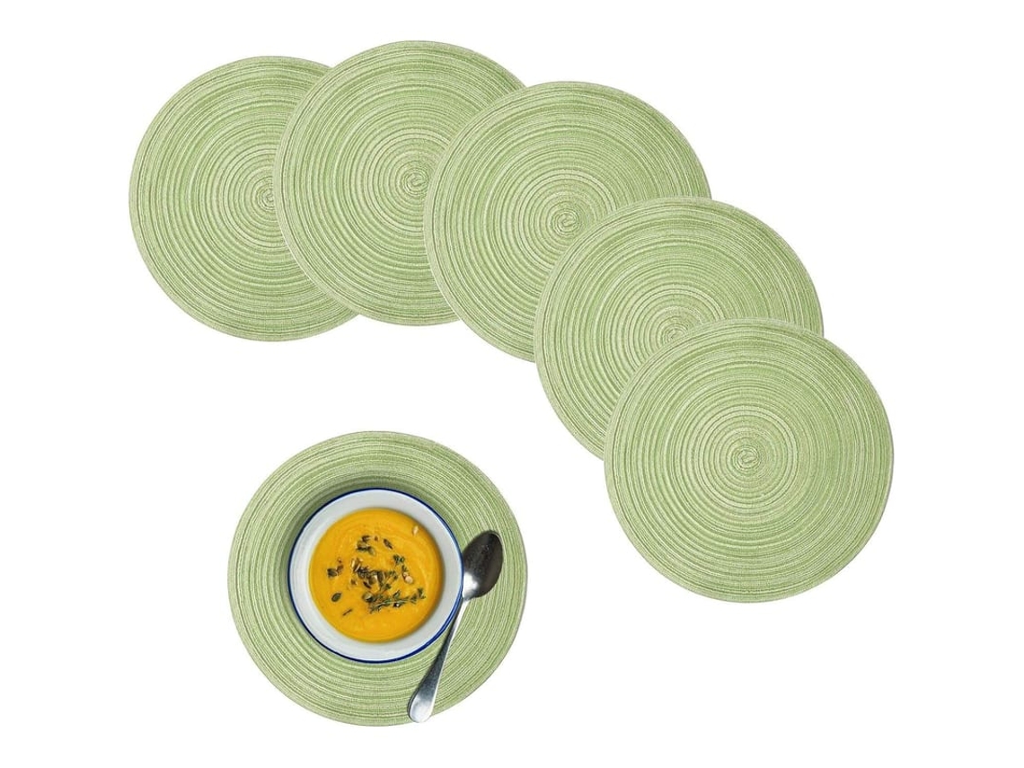 Jogo De 6 Guardanapos De Mesa Redondos 15 Polegadas Decoração Casa Tecidos Trançados Para Mesa Jantar