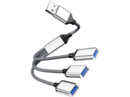 Cabo Divisor Usb Em Y, Conversor De Porta Macho Para 3 Portas 2.0