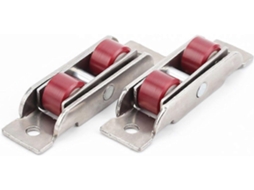4 Peças de Rodas Polea de Nylon Silencioso Aço Inoxidável para Portas Deslizantes Janelas, 64mm