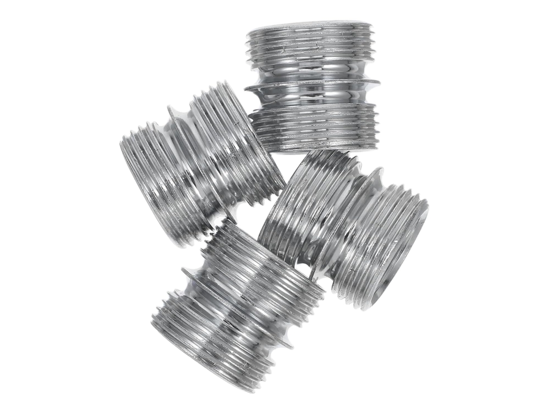 Conjunto De 4 Porcas Conexão Cabilock Para Prateleiras Armazenamento Em Tubo Bambu, Com Cabeça Dupla E Ranhura, Para Uso