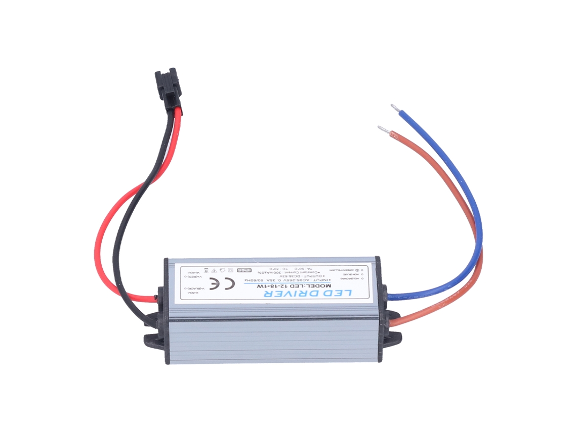 Fitas LED IP65 com driver de 12 18x1w 300mA alumínio para fitas e acessórios | S/MARCA