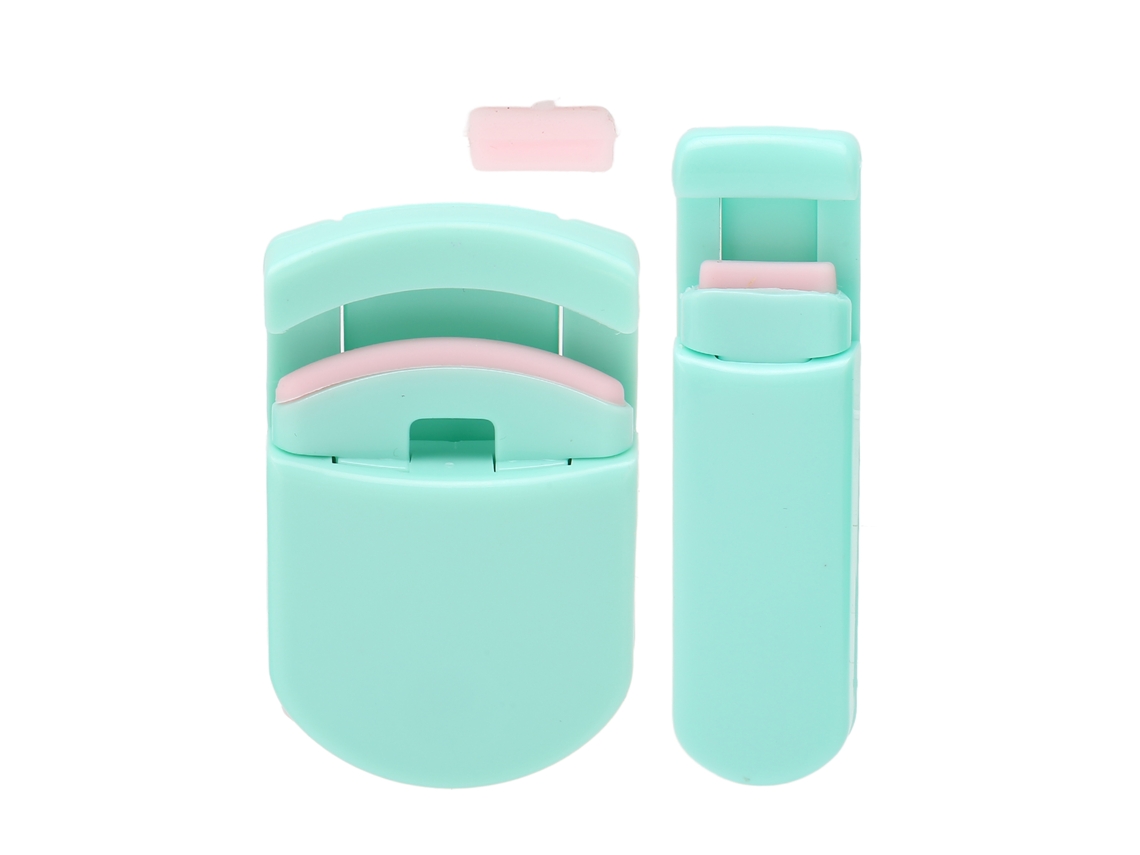 2pcs Cilios Curler Ângulo Largo Parcial Fofo Com Bola De Silicone De Reposição Para Mulheres Meninas Verde