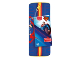 Estojo Cilíndrico Superman, Neoprene, 60 X 60 X 205 Mm, Azul E Vermelho Maped