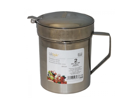 Recipiente de Gordura de Carne em Aço Inoxidável 1400 Ml ACAN