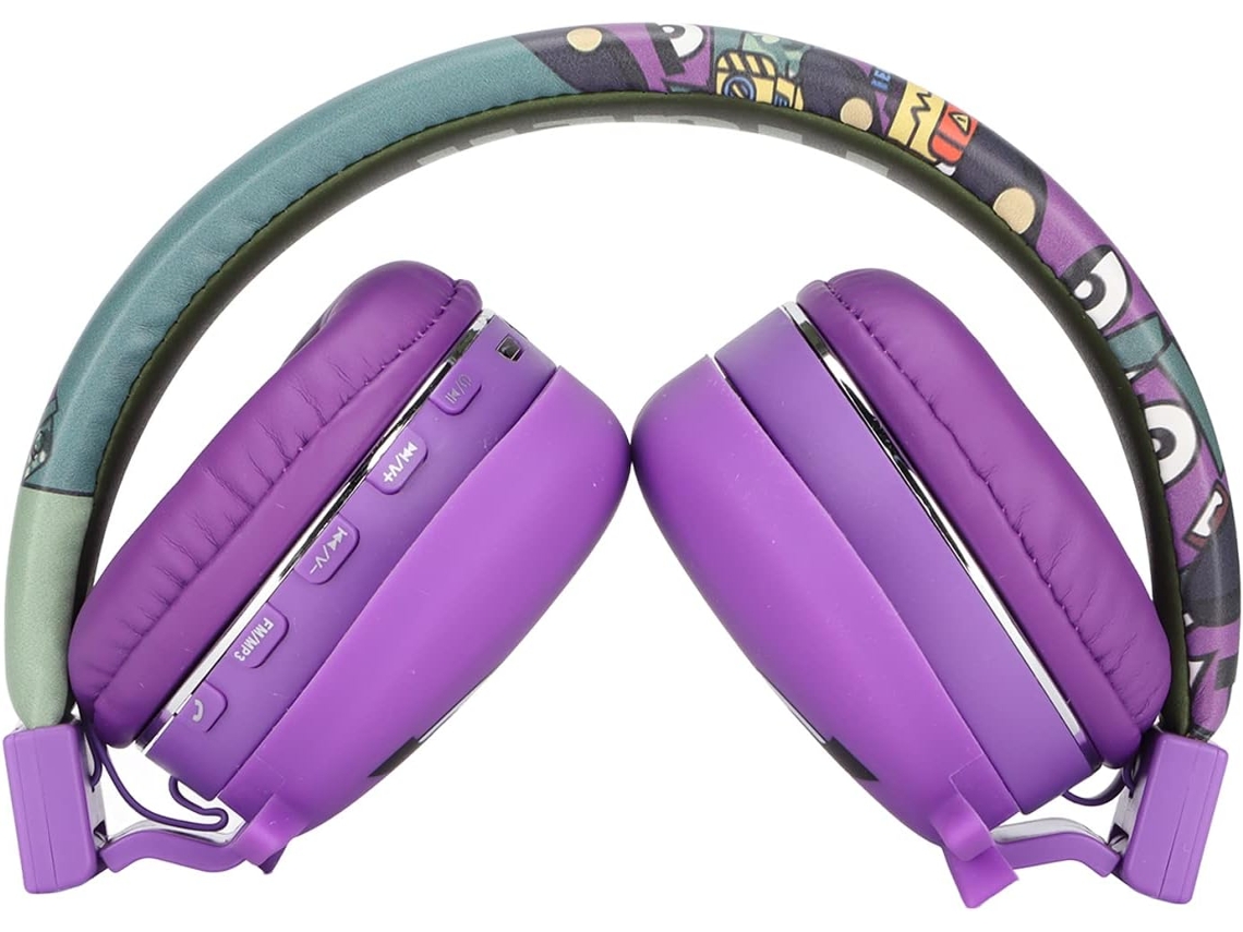 Casque Bluetooth Para Crianças Com Design Confortável E Som Estéreo Para Crianças Cor Tigre Verde 1 Unidade