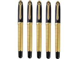 Conjunto De 5 Canetas Esferográficas Luxo, Ponta 0,5 Mm, Rollerball