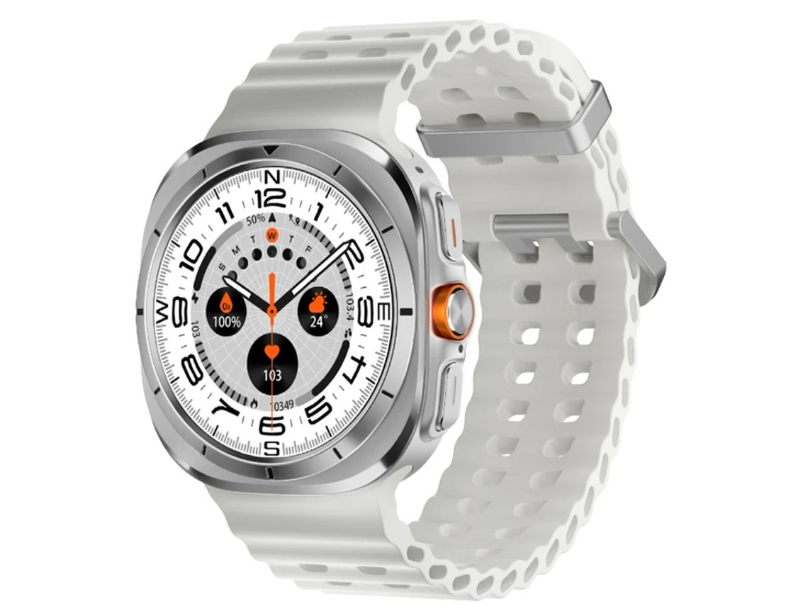 Smartwatch com Chamadas Bluetooth, Assistente de Voz, Clima, Música, Frequência Cardíaca, Pressão Arterial e Modos Multiesportivos Branco Bestvite