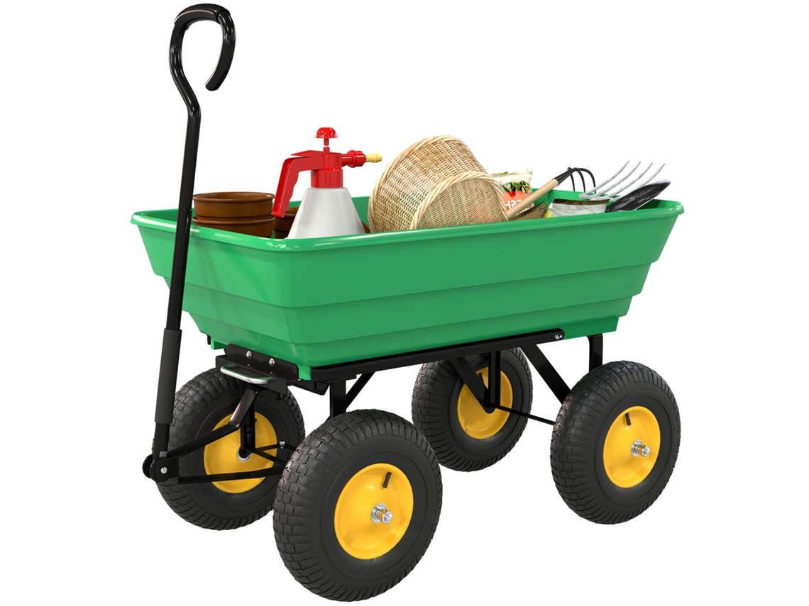 Carrinho, Cor Verde Escuro, Para Jardim