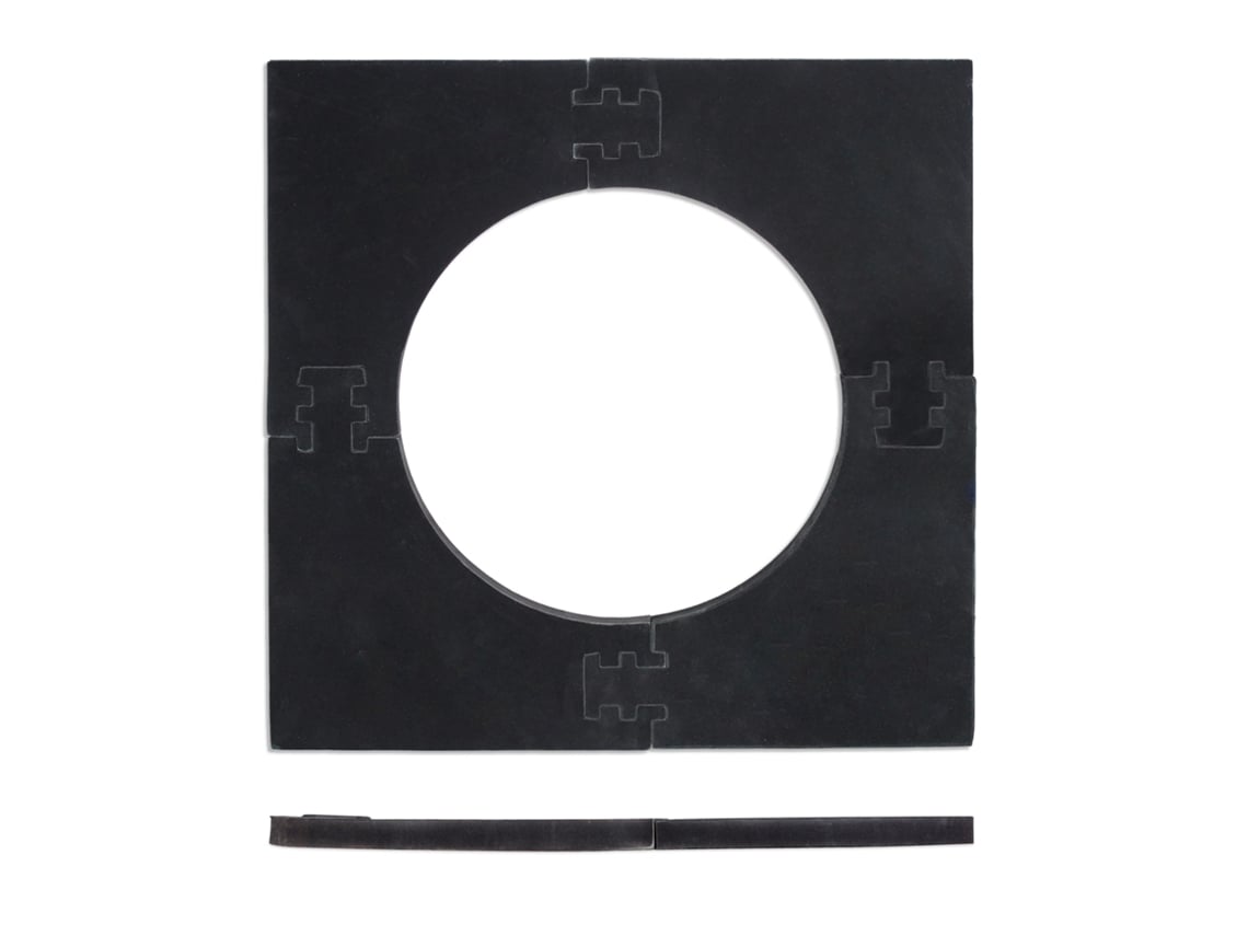 Relaxdays Anel De Proteção Para Alvo De Dardos R6, Proteção De Parede 45 Cm, Eva, 71×71×3 Cm, Preto