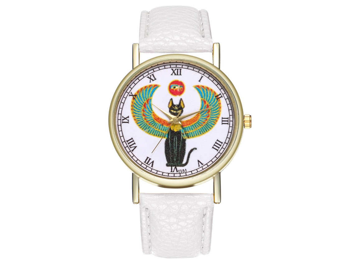 Reloj Analógico De Cuarzo Unisex Con Correa De Pu Estilo Clásico Moda Blanco Zhoulianfa