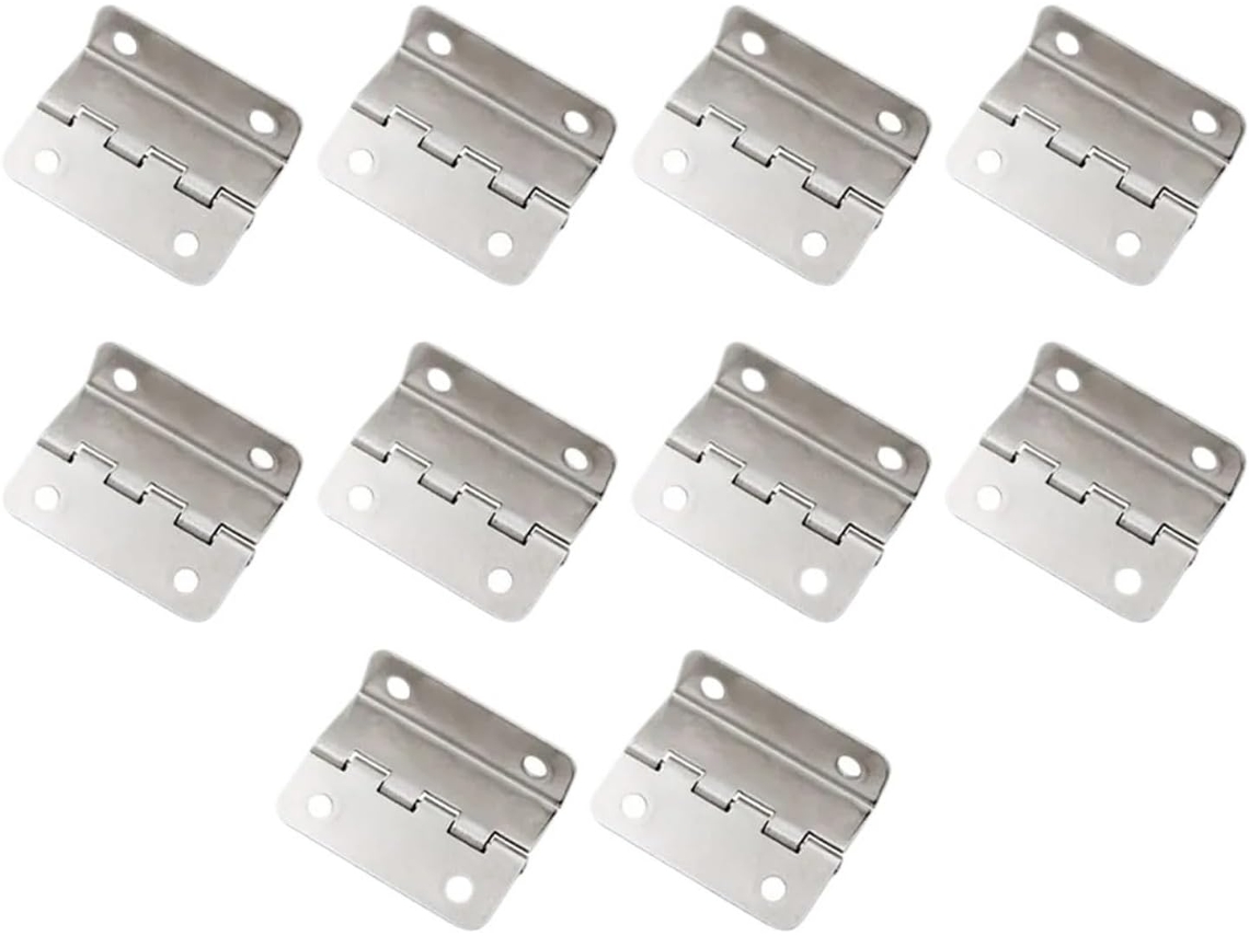 Conjunto De 10 Dobradiças Triplas Madeira Para Caixas, Com Ângulo