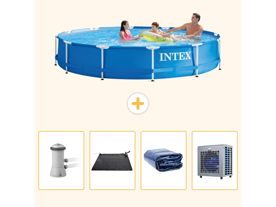 Intex Piscina Com Estrutura Redonda - 366x76 Cm - 5-peças S216