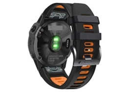 Pulseira Garmin Descent G1 De 22 Mm, Silicone, Preta E Laranja.